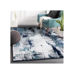Best Kirklands Home Blue Harper Abstract Area Rug, 5x7