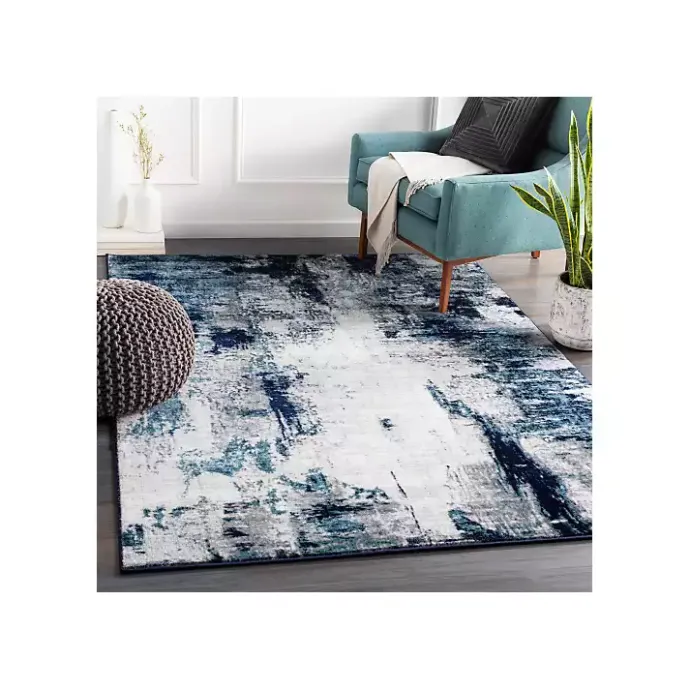 Best Kirklands Home Blue Harper Abstract Area Rug, 5x7