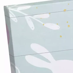 New Kirklands Home Hoppy Easter Canvas Wall Plaque Blue