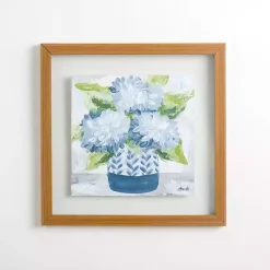 Best Kirklands Home Blue Hydrangea Blooms Framed Art Print