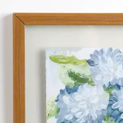Best Kirklands Home Blue Hydrangea Blooms Framed Art Print