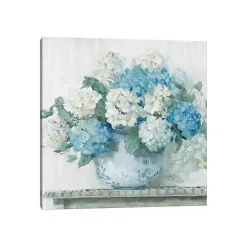 Clearance Kirklands Home Blue Hydrangea Cottage Canvas Print