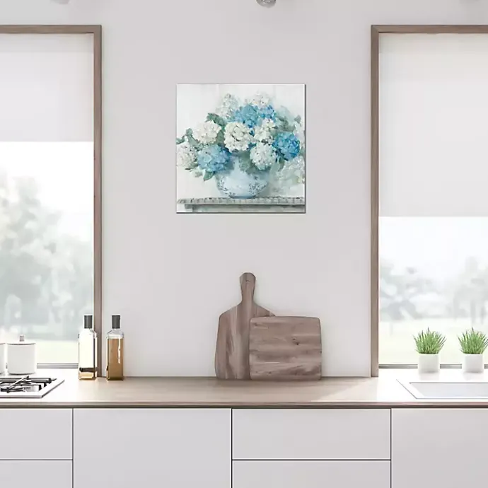 Clearance Kirklands Home Blue Hydrangea Cottage Canvas Print