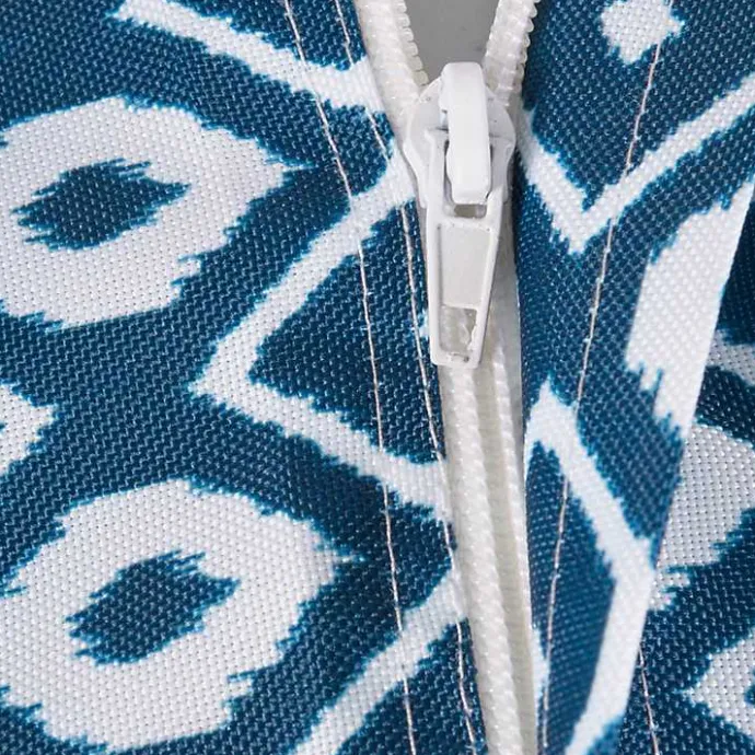 Best Kirklands Home Blue Ikat Outdoor Tablecloth with Zipper