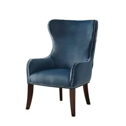 Discount Kirklands Home Ivey Button Tufted Accent Chair Blue