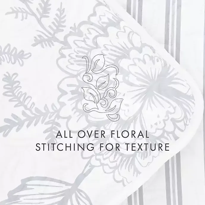 Best Kirklands Home Blue Jacobean Reversible 3-pc. Queen Quilt Set