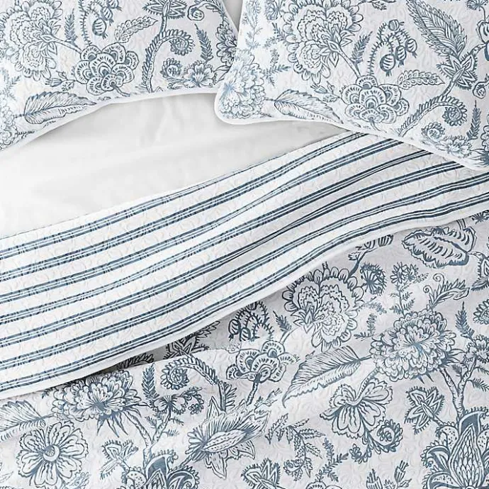 Hot Kirklands Home Blue Jacobean Reversible 3-pc. King Quilt Set