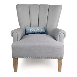Outlet Kirklands Home Lake Hooked Wool Lumbar Pillow Blue