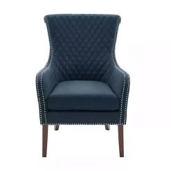Sale Kirklands Home Lanea Quilted Accent Chair with Silver Studs Blue