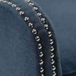 Sale Kirklands Home Lanea Quilted Accent Chair with Silver Studs Blue