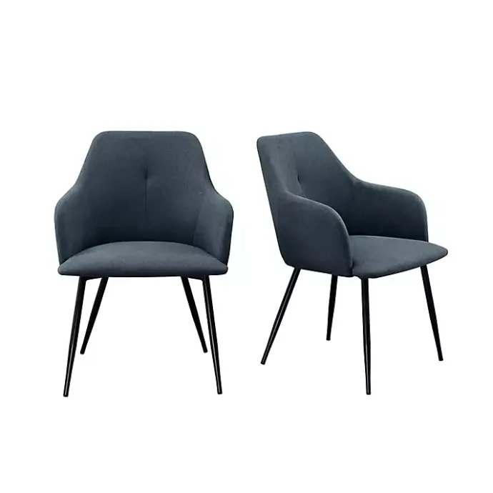 Outlet Kirklands Home Lily Upholstered Dining Chairs, Set of 2 Blue