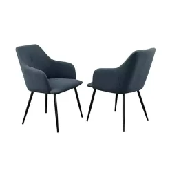 Outlet Kirklands Home Lily Upholstered Dining Chairs, Set of 2 Blue