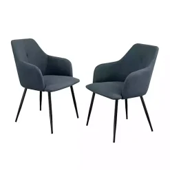 Outlet Kirklands Home Lily Upholstered Dining Chairs, Set of 2 Blue