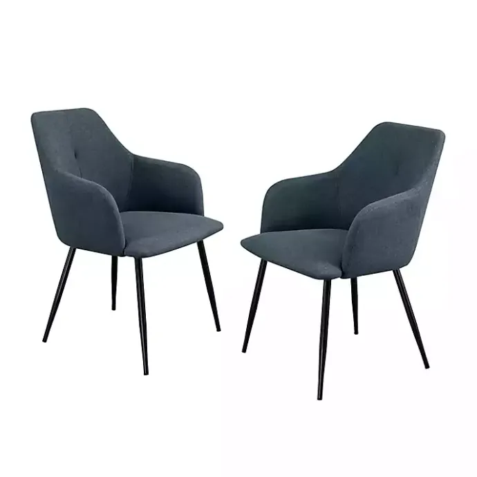 Outlet Kirklands Home Lily Upholstered Dining Chairs, Set of 2 Blue