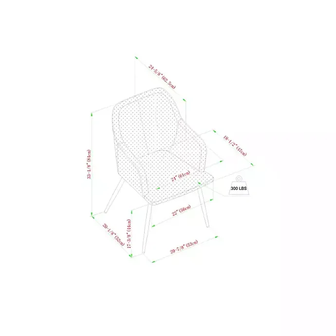 Outlet Kirklands Home Lily Upholstered Dining Chairs, Set of 2 Blue