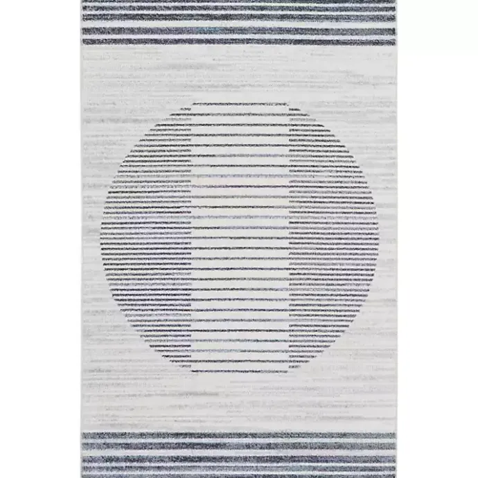Best Kirklands Home Blue Linear Sphere Washable Accent Rug, 2x4