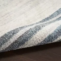 Best Kirklands Home Blue Linear Sphere Washable Accent Rug, 2x4