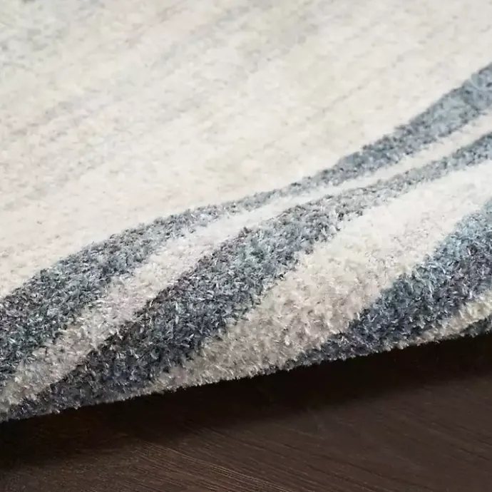 Best Kirklands Home Blue Linear Sphere Washable Accent Rug, 2x4