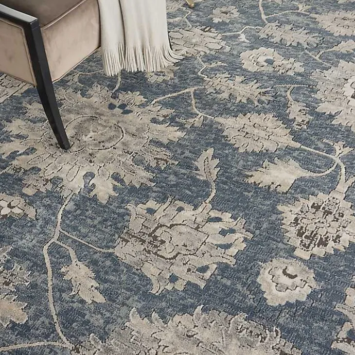 Sale Kirklands Home Blue Lush Vines Area Rug, 8x10