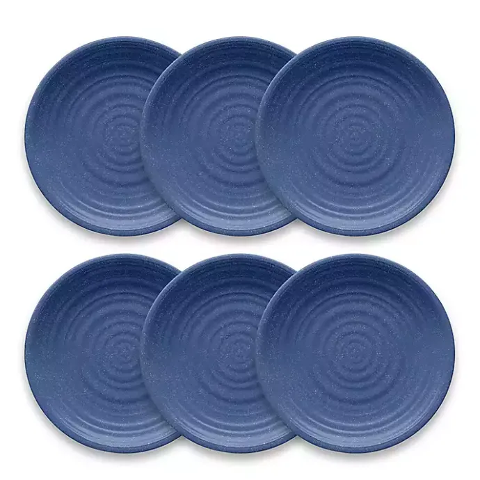 Outlet Kirklands Home Madden Melamine Dinner Plates, Set of 6 Blue