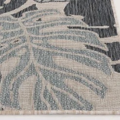 Sale Kirklands Home Blue Malibu Monstera Outdoor Area Rug, 7x9