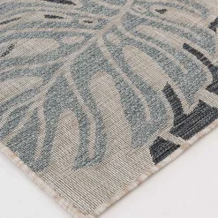 Sale Kirklands Home Blue Malibu Monstera Outdoor Area Rug, 7x9