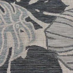 Sale Kirklands Home Blue Malibu Monstera Outdoor Area Rug, 7x9