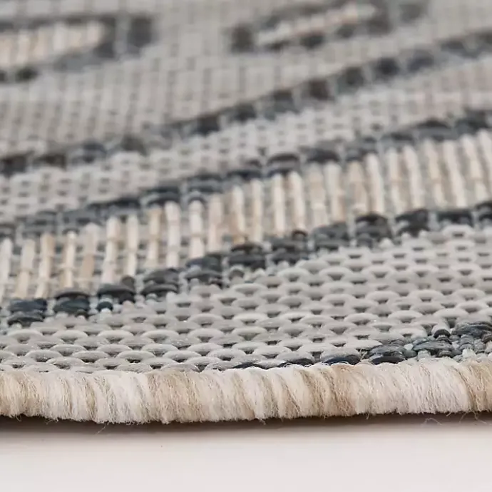 Sale Kirklands Home Blue Malibu Monstera Outdoor Area Rug, 7x9