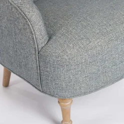 Outlet Kirklands Home Maria Curved Accent Chair Blue