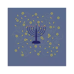 New Kirklands Home Blue Menorah Canvas Art Print