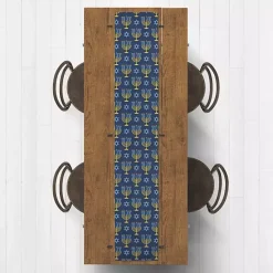 Hot Kirklands Home Blue Menorah Table Runner, 72 in.