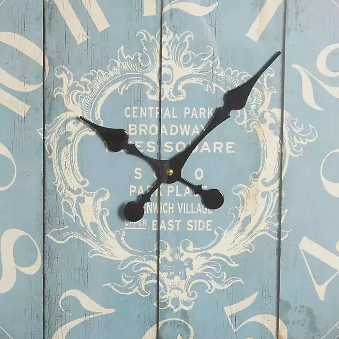 Online Kirklands Home Blue Metal and Rope Wall Clock