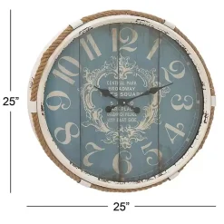 Online Kirklands Home Blue Metal and Rope Wall Clock