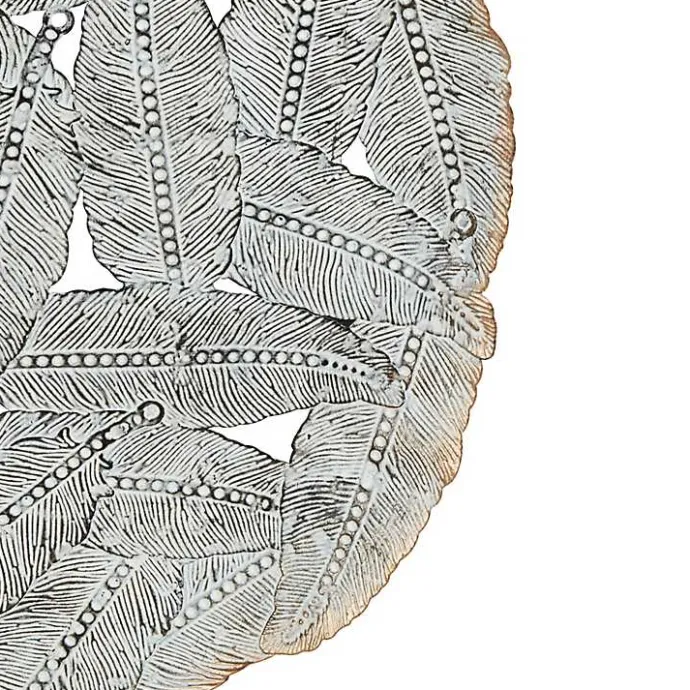 Best Kirklands Home Metal Feather Round Wall Plaques, Set of 3 Blue