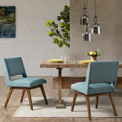 Clearance Kirklands Home Mid-Century Modern Dining Chairs, Set of 2 Blue