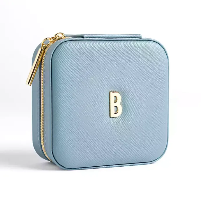 Clearance Kirklands Home Monogram B Travel Jewelry Box Blue