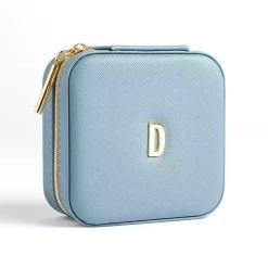 Kirklands Home Monogram D Travel Jewelry Box Blue