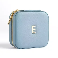 Online Kirklands Home Monogram E Travel Jewelry Box Blue