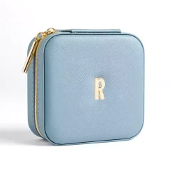 Clearance Kirklands Home Monogram R Travel Jewelry Box Blue