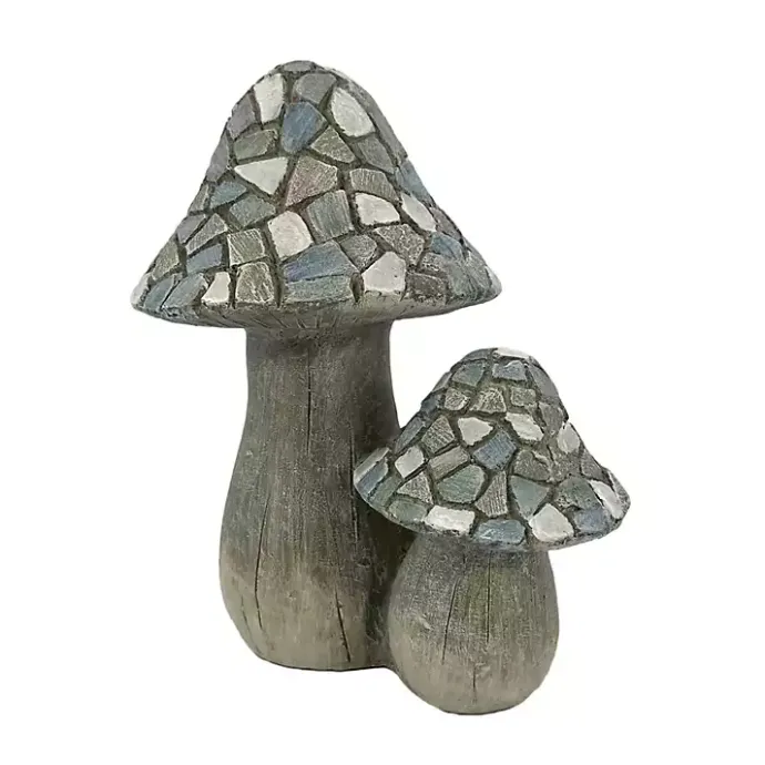 Clearance Kirklands Home Blue Mosaic Mushrooms Outdoor Statue