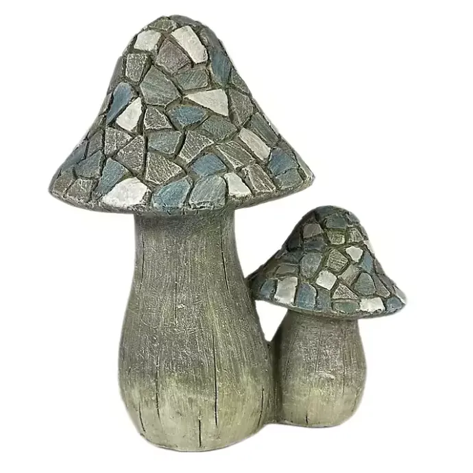 Clearance Kirklands Home Blue Mosaic Mushrooms Outdoor Statue
