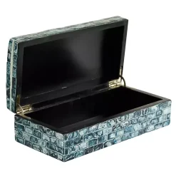 Outlet Kirklands Home Blue Mother of Pearl Coastal Boxes, Set of 2