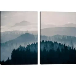 Kirklands Home Blue Mountain Canvas Prints, Set of 2