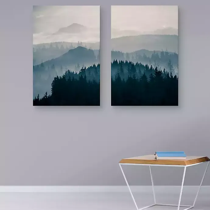 Kirklands Home Blue Mountain Canvas Prints, Set of 2