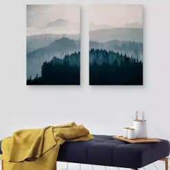 Kirklands Home Blue Mountain Canvas Prints, Set of 2