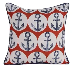 Discount Kirklands Home Blue Nautical Anchors Pillow