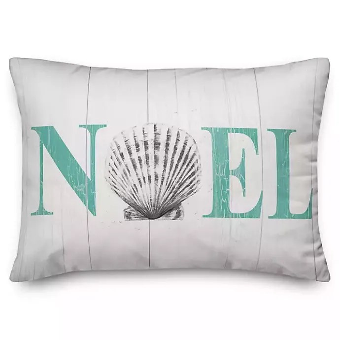 Sale Kirklands Home Blue Noel Shell Christmas Accent Pillow