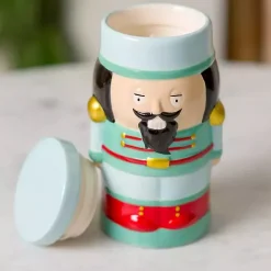 Outlet Kirklands Home Nutcracker Bergamot & Tonka Jar Candle Blue