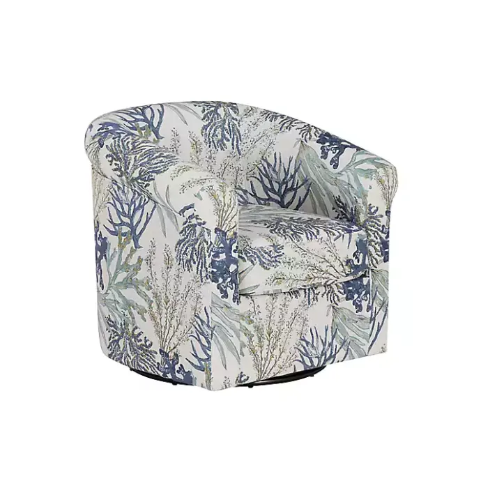 Sale Kirklands Home Ocean Bonnie Swivel Accent Chair Blue