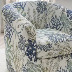 Sale Kirklands Home Ocean Bonnie Swivel Accent Chair Blue